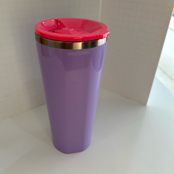 Discontinued Color “Lilac” Corkcicle 24oz. Tumbler with Neon Pink Lid - Picture 1 of 6
